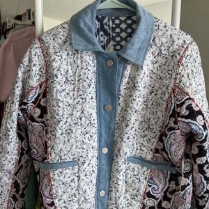 Anthropologie Reversible Bomber Jacket